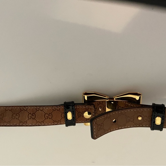 Gucci Bow Buckle belt black patent leather - Picture 3 of 4